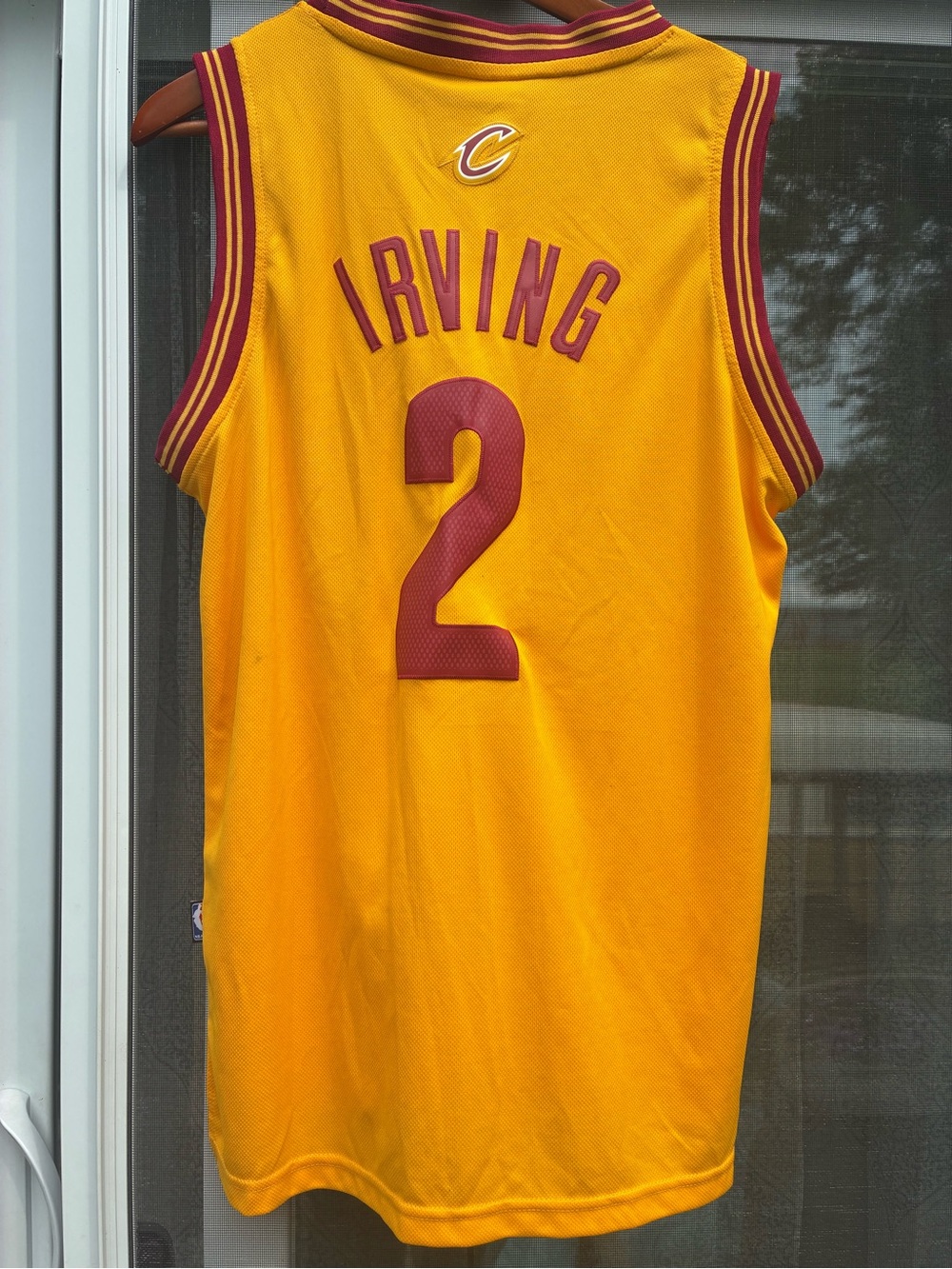 adidas Gold and Wine Red Cleveland Basketball Jersey - Picture 4 of 4